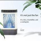 USB Portable Air Conditioner Fan Dual Mist Humidifier Ice Box 3 Speed Desktop Cooling Fan With LED Night Light