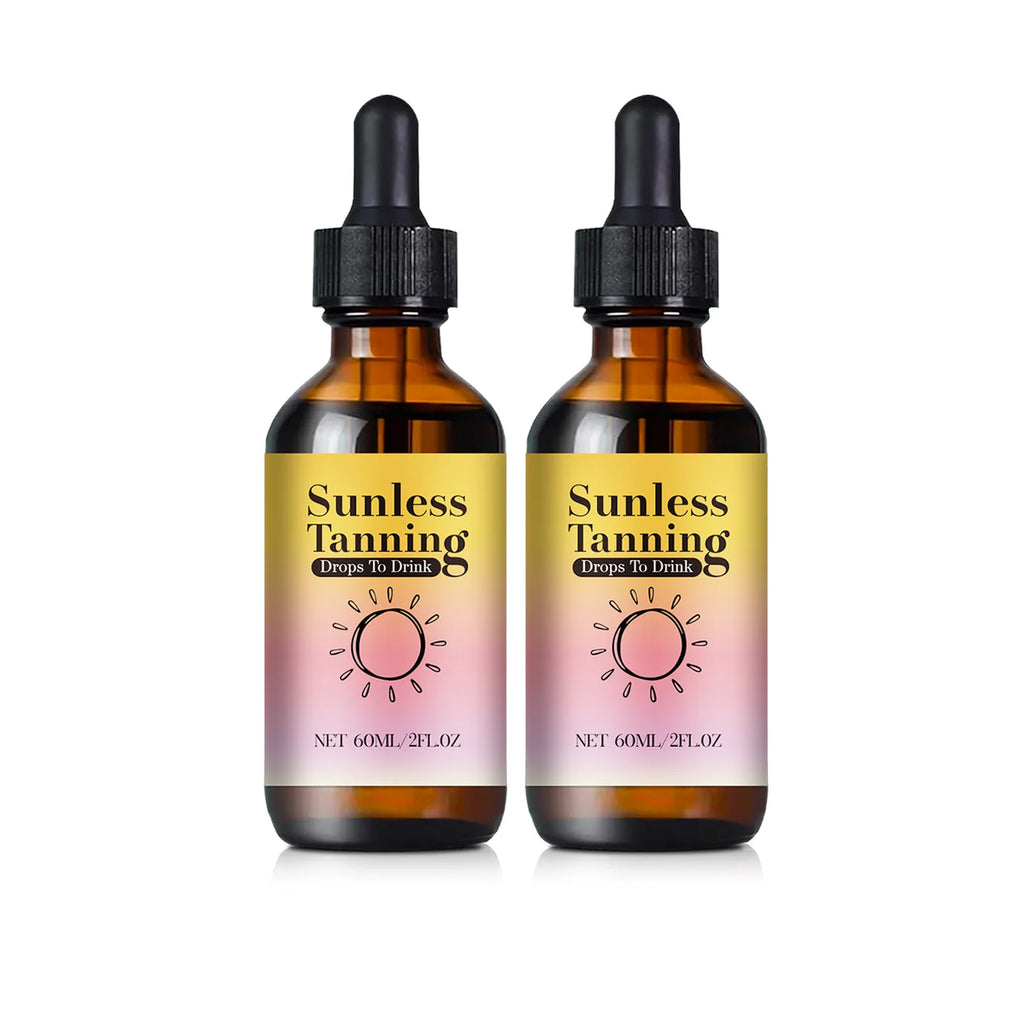 Vitamin-Enriched Tanning Drops 60ml - Beta-Carotene Formula Naturally Enhances Skin Color for a Sun-Kissed Glow Without UV.