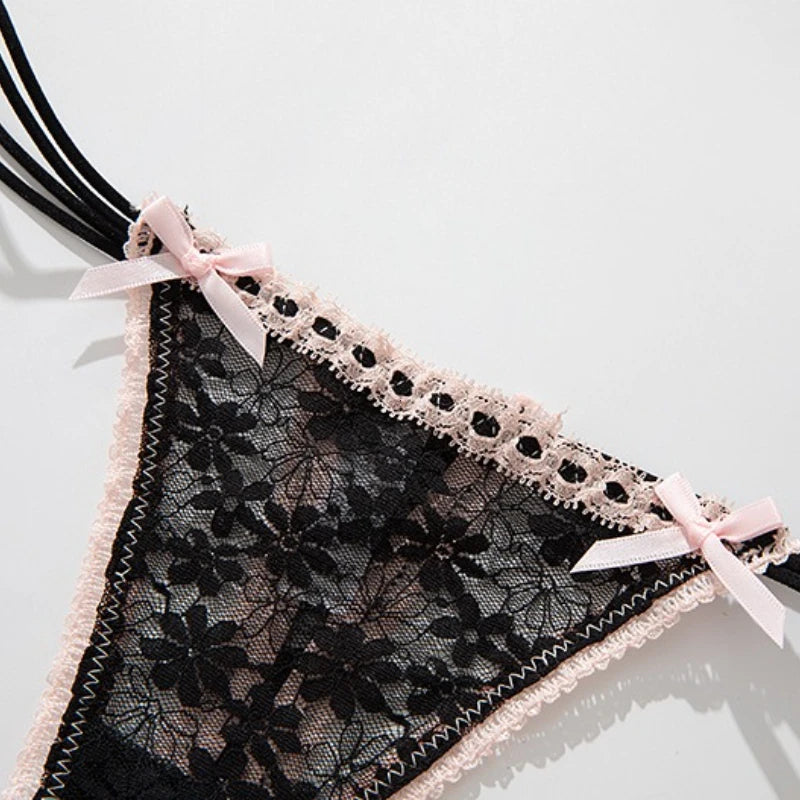 Lace Bow Panties sexy female lingerie Daily Wear Home Wear Solid underwear women Low Waist Panties Breathable трусы женские Main image