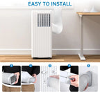 3-in-1 9000 BTU Portable Air Conditioner,Efficient Cooling,Dehumidifier 42L/day,Fan 2 Speed,Digital Display,Remote Control