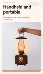 Retro Lamp Style Wireless Bluetooth Speaker with Portable FM Radio and USB Port Bluetooth 5.3 Suitable for Camping Home Decor