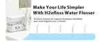 H2ofloss Water Flosser Portable Oral Irrigator 570ml 140PSI High Pressure 6 Modes 5 Nozzles with Storage Bag USB Rechargeable