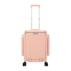 Modern 20in PC Luggage Suitcase Aluminum Alloy Hard Shell Travel Suitcase with 4 Wheels 3-open Structure for Trips