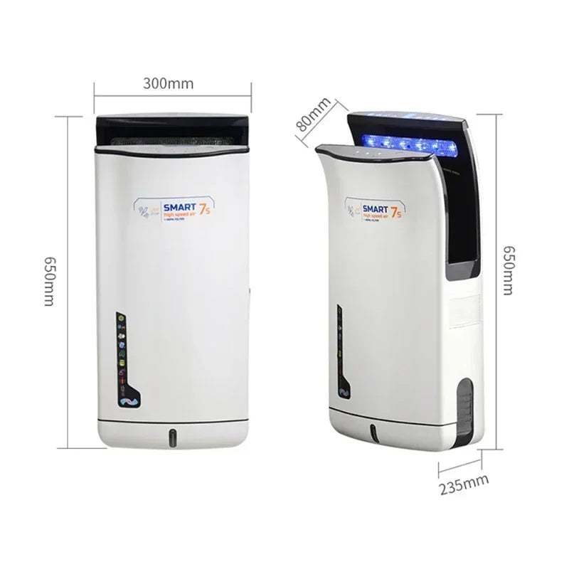 Full New Hand Dryer Induction Hotel Restauran High Speed Jet-type Hand Drying Machine Double-sided hand dryer 220v Secondary image