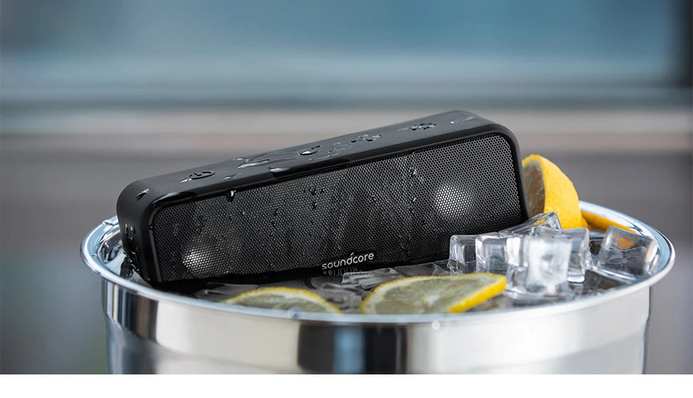 Sound core 3 from Anker: Bluetooth 5.0 loudspeaker, 24 Hours Playtime, IPX7 Waterproof Stereo Sound with Titanium Membrane Tre
