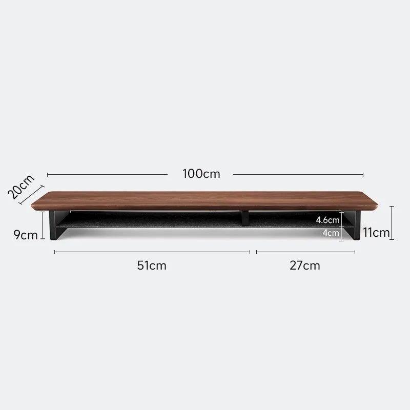 Z1 Monitor Height Increasing Rack Office Luxury Desk Setup E-sports Room Monitor Bracket Wooden Screen Stand with Compartments