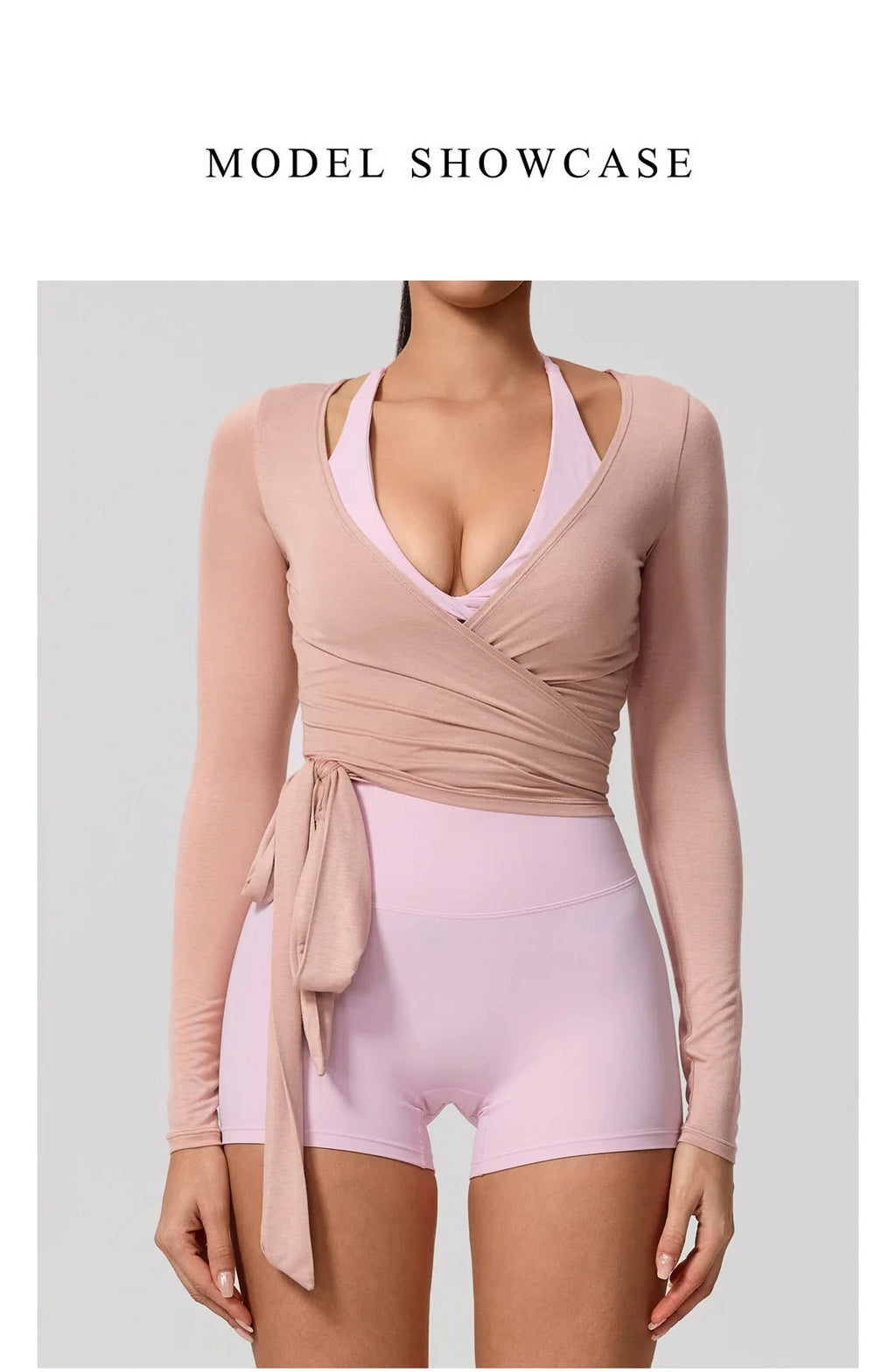 New Summer Women's Yoga Long Sleeve One Piece Strap Yoga Clothing Female Training Premium Ballet Wrap TopsWoman Gym Sports Top