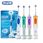 Oral B Electric Toothbrush 2D Rotary Vibration Clean Charging Tooth Brush Cross Action Bristle Oral Care 4 Gift Brush Heads Free