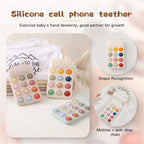 Baby Wooden Bear Phone Teether Toy Telephone Sleeping Pacifier Teething Flip Simulation Phone Toys Early Educational Toy Gifts