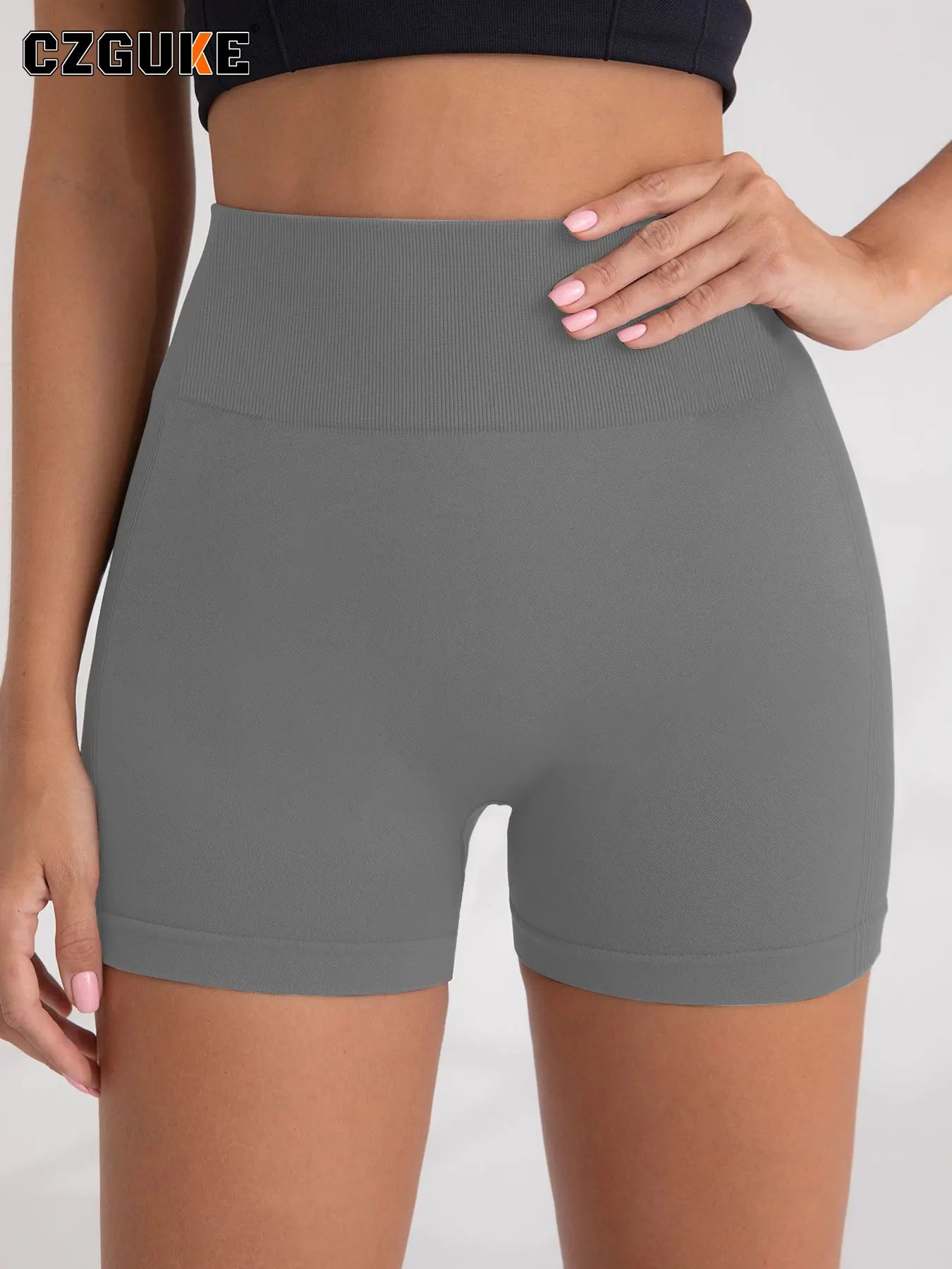 CZGUKE Ladies' outdoor sports shorts fitness pants gym warm-up yoga pants high-quality tight jogging shorts and cycling shorts