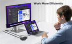 MZX USB 3.0 Switch KVM Switcher Selector Hub Docking Station Dock for 2 Laptop PC Share Keyboard Mouse USB Devices Printer SSD