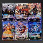 One Piece TCG OPCG English Leader card OP15 Leader Card Set Luffy  Lucy Enel Krieg Rebeca Brook KAMI's Island Textured Foil Card