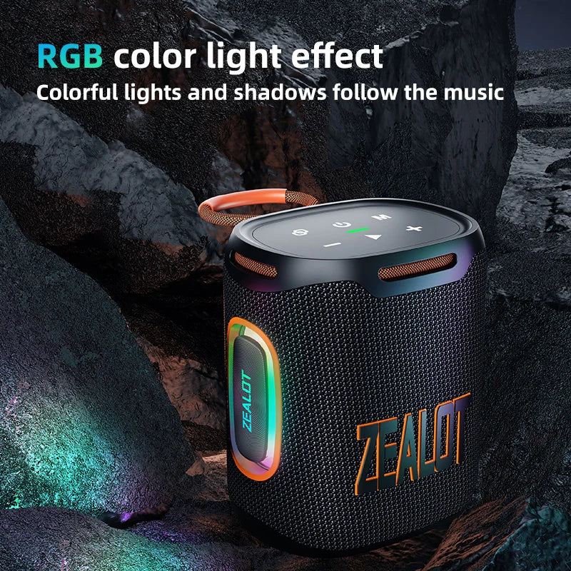 S122 25W Wireless Bluetooth Speaker Outdoor Portable Mini Waterproof Speaker with Light 6000mAh Battery Bass Boost for Outdoor