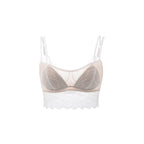 SuyaDream, Woman Lace Bra Set, Real silk Linings, Thin Mold Cup, Wire Free, Meshes Sheer Underwears, 2025 cozy Intimates