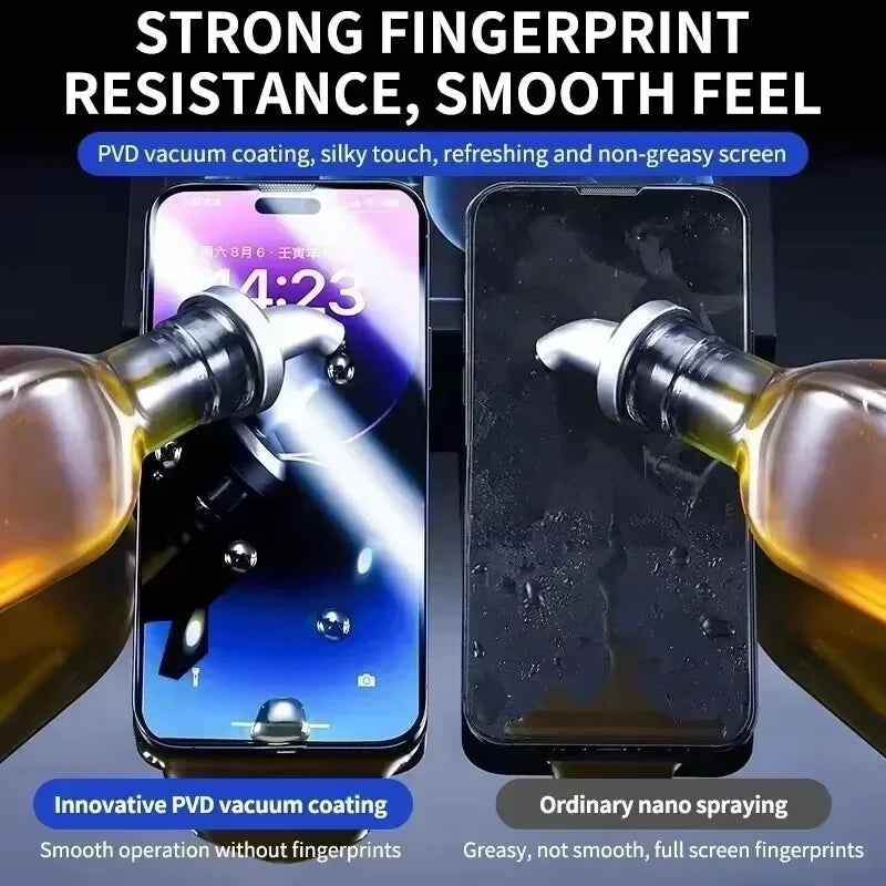 Oleophobic Coating Dust Free Easy Installation Screen Protector For iPhone 17 16 15 13 11 12 14 Pro Max Air SE 7 8 Plus XR Glass