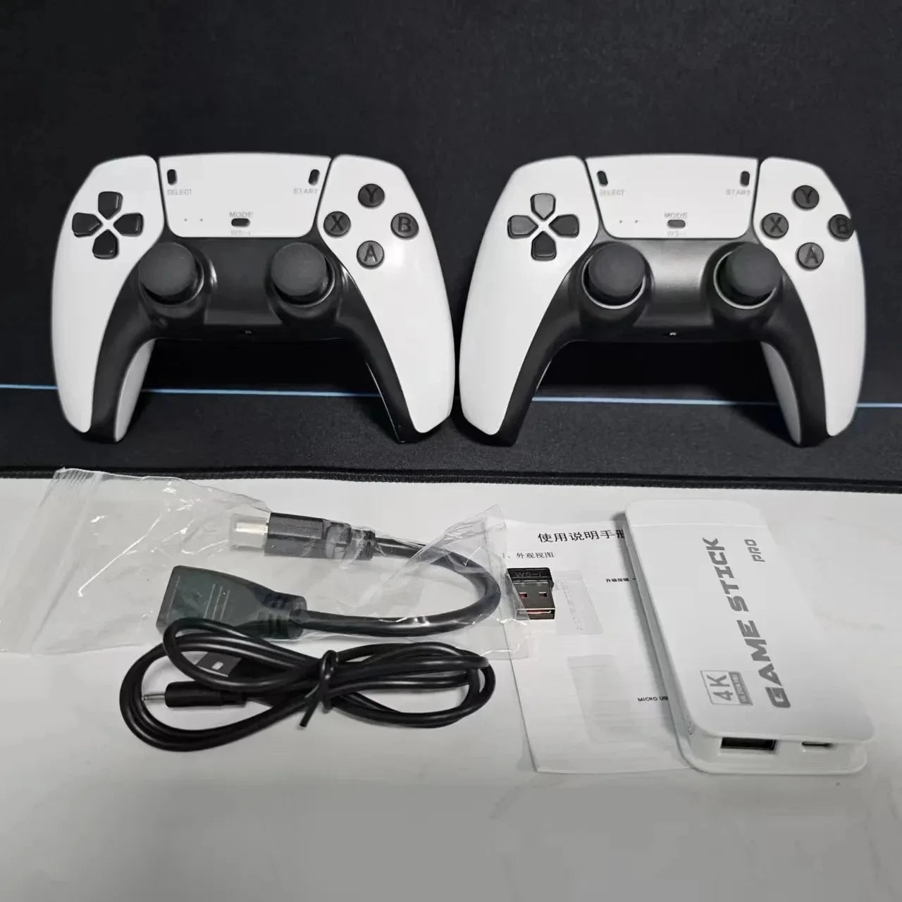 4K HD 64G Video Game Console: M15 Game Stick with 40000+ Classic Arcade Games, Dual Wireless Gamepads Two-Player TV System