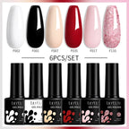 LILYCUTE Nail Gel Polish Set Pink Green Spring DIY Nail Art Design Long Lasting Soak Off UV Gel Manicure Painting Gel Vernis Kit