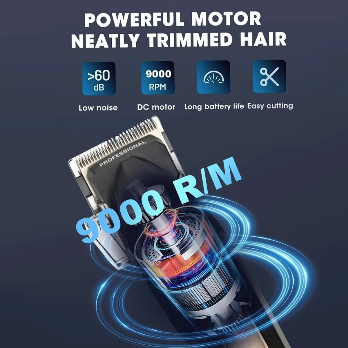 VGR Hair Clipper Professional Hair Cut Machine Face Shaver Barber Clippers Beard Trimmer Metal Trimmer for Men V-003 V-906 V-308 Secondary image