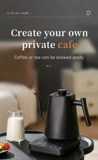 Electric Gooseneck Kettle 1000ML  Hand Brew Coffee Tea 1200W Pot Smart Teapot Temperature Control Pot Rapid Heating Kettle 220v