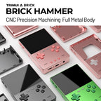 NEW TRIMUI BRICK Hammer Handheld Game Console 3.2'' IPS Screen Linux System Metal Body Key LED Lighting Free Key cap Gifts