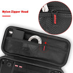 Storage Box for for Steam Deck Oled Console with Handle Carry Case Shockproof Hard EVA Zip Pouch Net Pocket for Cable Charger