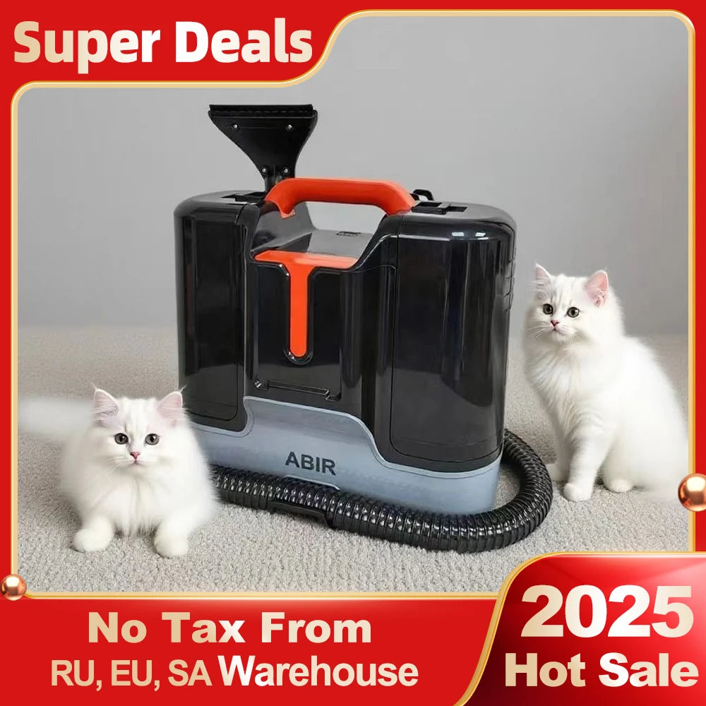 Handheld Carpet Cleaner ABIR G80,150000PA Wet Dry Vacuum Cleaner for Home Sofa Window Car Pet Upholstery Spot Farbric Cleaner Main image