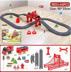 44Pcs/set Electric Train Track Sets Assembling Rail Train Car Toys Boy Educational Simulation Model Christmas Birthday Gift
