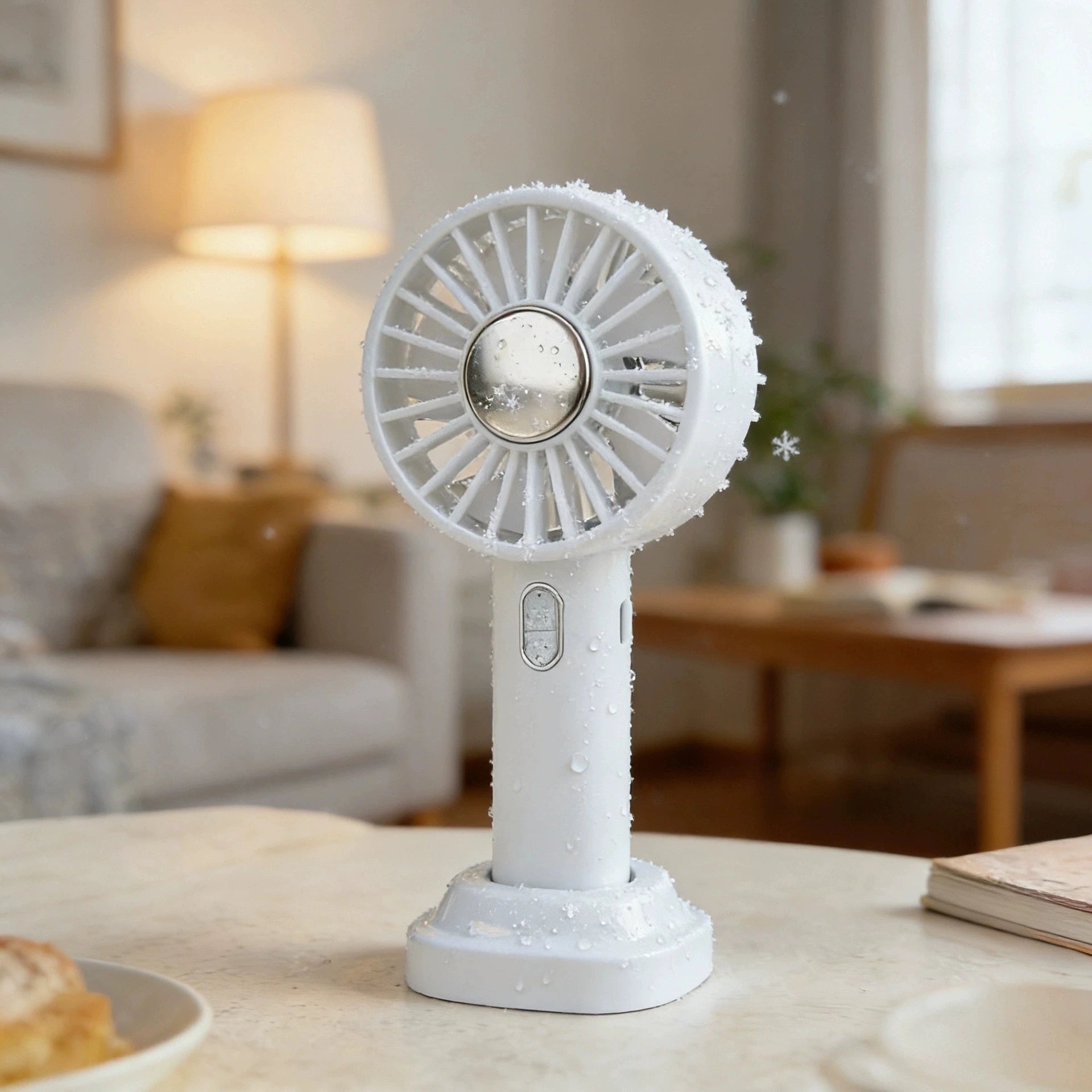 Mini Cooling Fan 3 Speed Portable Summer Refreshing Breeze Ice Pack 1800mAh Rechargeable Personal Air Conditioner