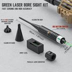 Tactical Green Laser Collimator Sight Kit for Rifle Pistol - Parallel Calibration Hunting Point Sight Suitable for Full Caliber.
