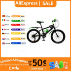 20 Inch Mountain Bike 7 Speed Gears, Adjustable Seat Kids' Bike with Mudguards Kettle Holder Kettle for Boys Girls 8-13 years