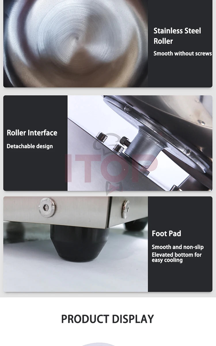 ITOP Chocolate Sugar Coasting Machine 30cm Roller Commercial Small Candy Coater Machine Chocolate Bean Coating Dragee Machine