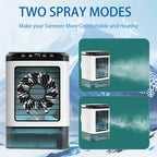 Portable Air Conditioner 3 Speed Mini AC Unit With Dual Mist Ice Box 900ML Water Tank Humidifier For Bedroom Office
