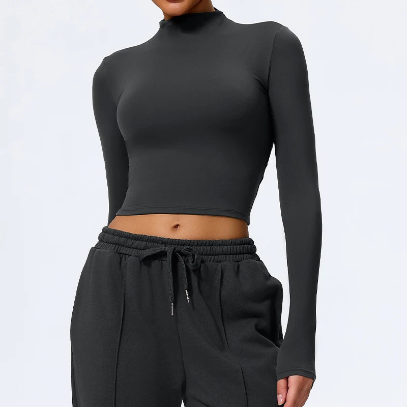 Hearuisavy Summer Women's Fitness Long Sleeved Shirt Lightweight Gym Workout Top Breathable Quick Drying Yoga Clothing Sportwear