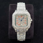 Luxury Full Diamond Watches Women Fashion Bling Silver Stainless Steel Quartz Wristwatch Iced Out Shiny Jewelry Watch 2026 New