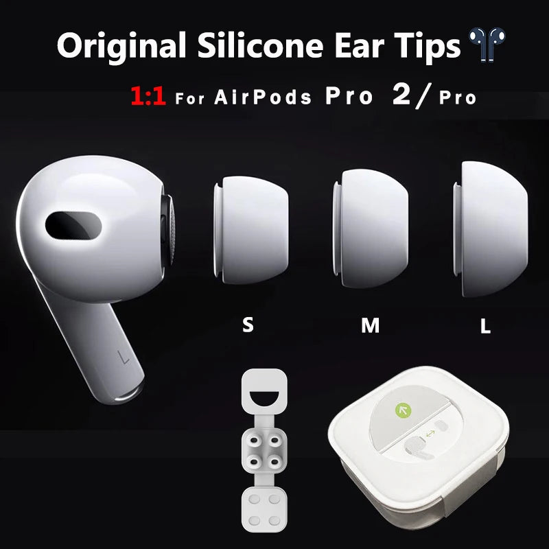 1:1 Original Earbuds EarTips For Apple Airpods Pro 2 Ear Tips For AirPods Pro Earphone Accessory For AirPod Pro Replacement Tips