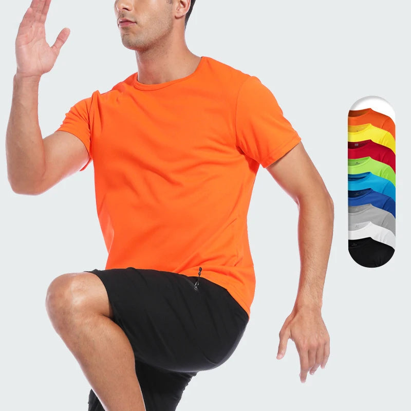 Men Women Quick Dry Short Sleeve Sport T Shirt Gym Jerseys Fitness Shirt Trainer Running T-Shirt Teenager Breathable Sportswears Main image
