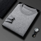 2025 New Men's Casual Sweater Round Neck Long Sleeve Knitted Sweater Diamond Pattern Fashion Versatile Top 2029