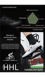Speed Cycling Sneaker Men's Road Cycling Shoes Cleat Shoes Spd Shoes Cycling Flat Pedal Shoes Man Bike Outdoor Footwear White