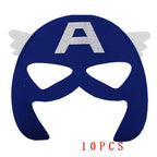 32/28/10 Pcs/Lot Superhero Mask Cosplay Christmas Halloween Kids Adult Carnival Party Props Children's Birthday Felt  Masquerade