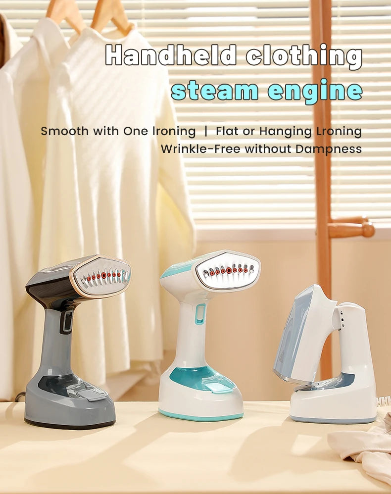 1500W Handheld Steam Hanging Iron Touch Screen Control 15 Seconds Fast Preheat 150ml Portable Home Small Fabric Clothes Steamer