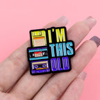 Retro 80s 90s Enamel Pins Vintage Cassette Tape Brooches Old School Lapel Pins for Backpacks Jewelry Gift For Friends