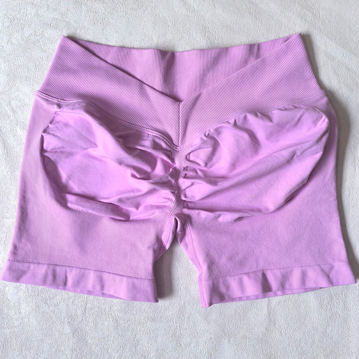 Back Scrunch Shorts Women Seamless V-Back Waist Line Scrunch Booty Shorts Fitness Workout Running Yoga Gym Shorts