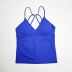 NCLAGEN Vision Twist Front Longline Top Women's Seamless Thin Straps Yoga Gym Workout Vest Running Tank Tops Fitness Clothing