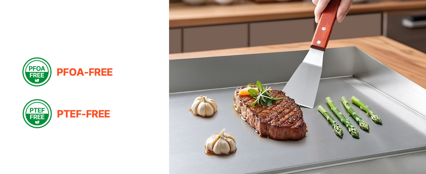 SucceBuy Commercial Electric Griddle 50-300°C Adjustable Temp Control, Stainless Steel Countertop Flat Top Grill for Steak Panc