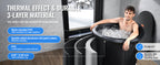 SucceBuy Ice Bath Tub Cold Water Therapy Plunge Tub for Athletes Outdoor Ice Barrel Plunge Pool Inflatable Folding Bathtub